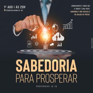 Sabedoria para prosperar!