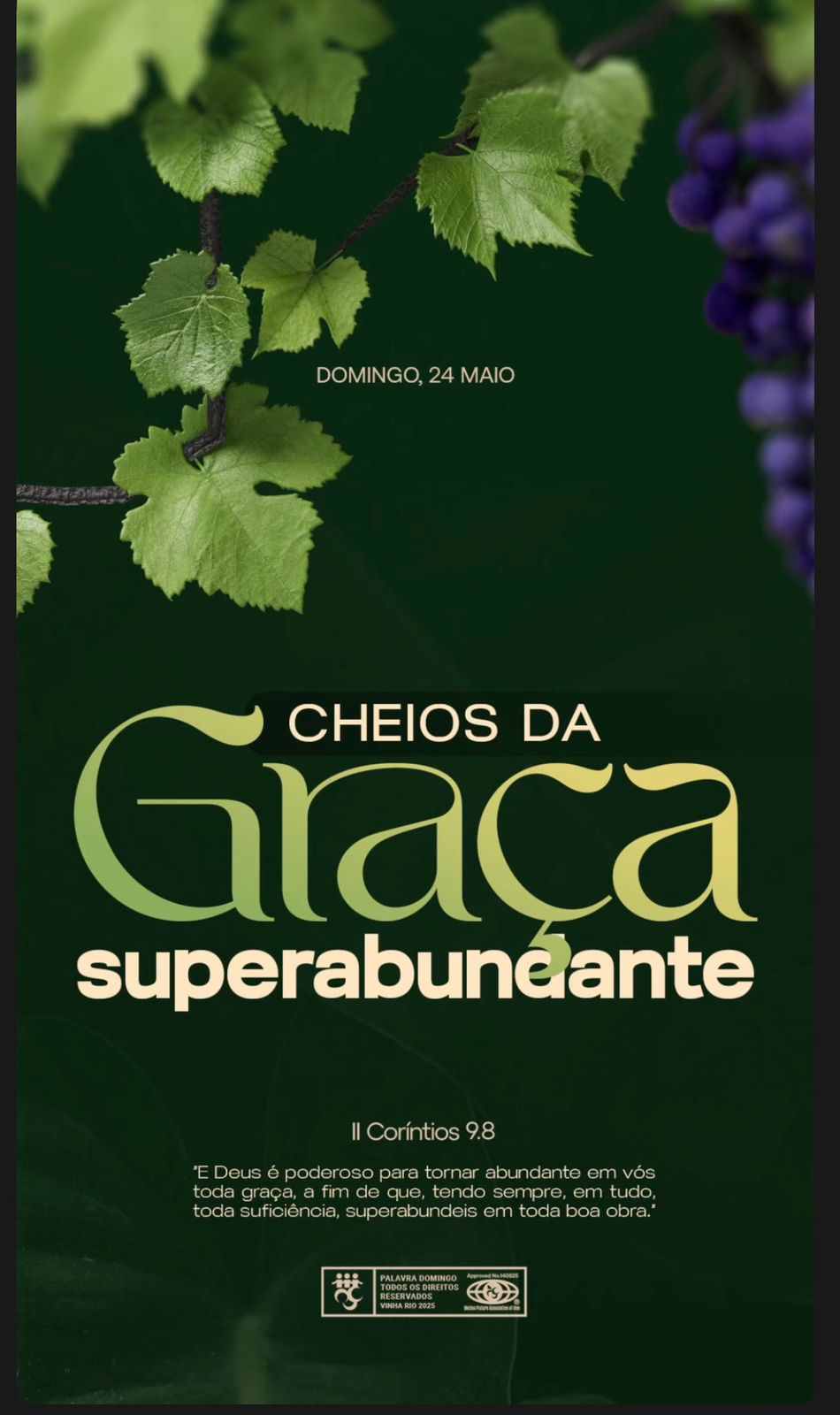 Cheios da Graça Superabundante! 1 Cheios da Graça Superabundante!